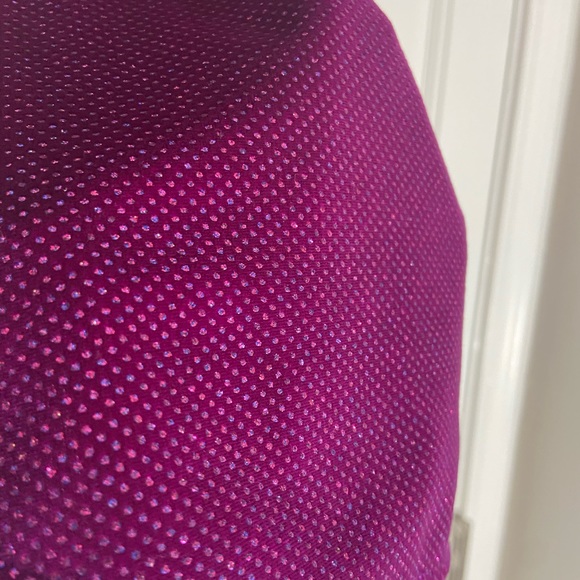 Magenta halter figure skating dress with Swarovski beading - Picture 11 of 14